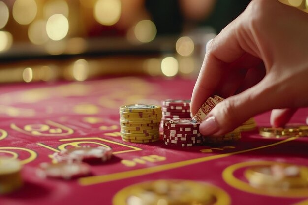 Mobile phone showing Casino Hold'em table